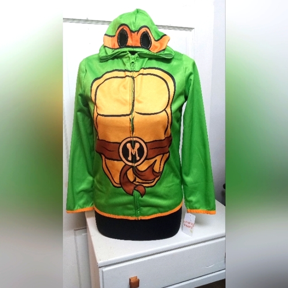 New Nickelodeon Teenage Mutant Ninja Turtle Hoodie Jacket Size 12 Youth - Picture 1 of 9
